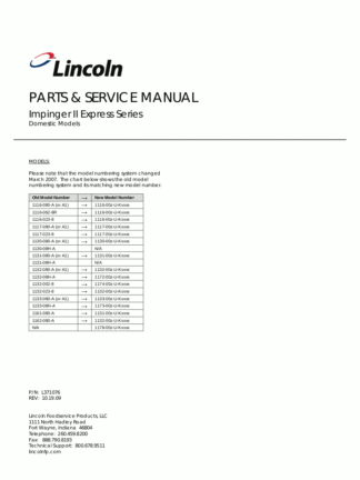 Lincoln Food Warmer Service Manual 06