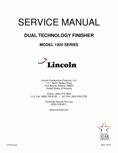 Lincoln Food Warmer Service Manual 10