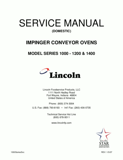 Lincoln Food Warmer Service Manual 12
