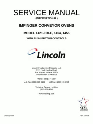 Lincoln Food Warmer Service Manual 14