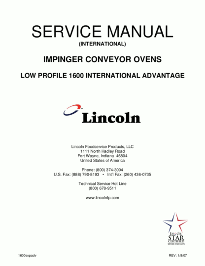 Lincoln Food Warmer Service Manual 16