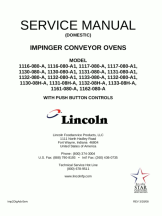 Lincoln Food Warmer Service Manual 17