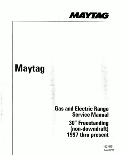 Maytag Food Warmer Service Manual 01