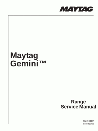 Maytag Food Warmer Service Manual 03