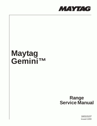 Maytag Food Warmer Service Manual 03