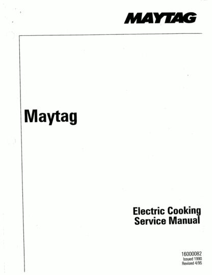Maytag Food Warmer Service Manual 09