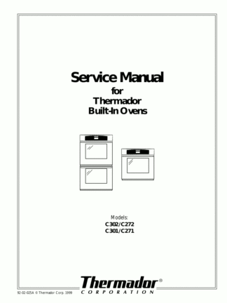 Thermador Food Warmer Service Manual 01