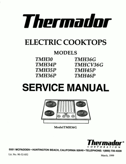 Thermador Food Warmer Service Manual 05