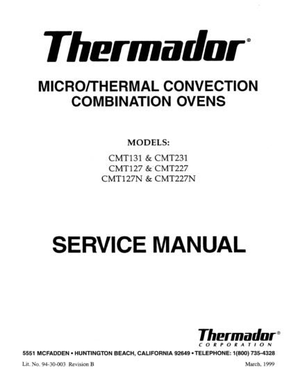 Thermador Food Warmer Service Manual 12