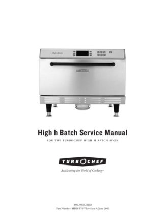 Turbochef Food Warmer Service Manual 02