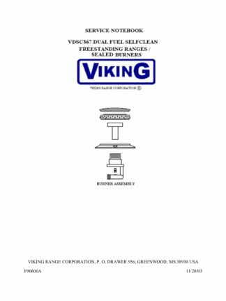 Viking Food Warmer Service Manual 04