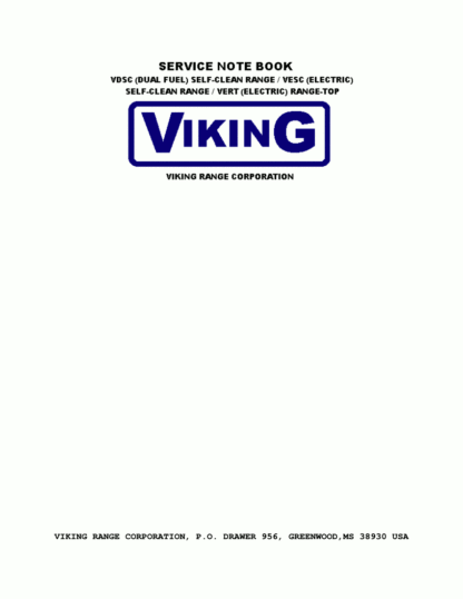 Viking Food Warmer Service Manual 05