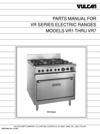 Vulcan Food Warmer Service Manual 01