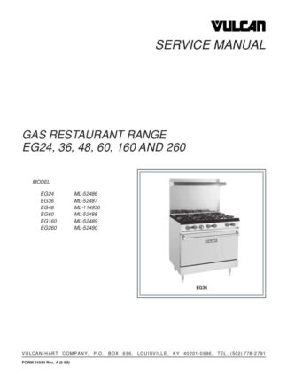 Vulcan Food Warmer Service Manual 05
