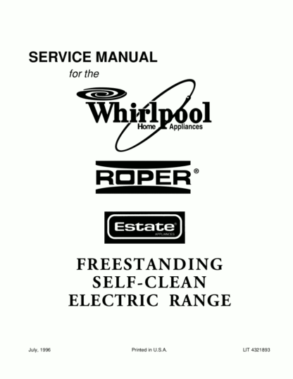 Whirlpool Food Warmer Service Manual 05