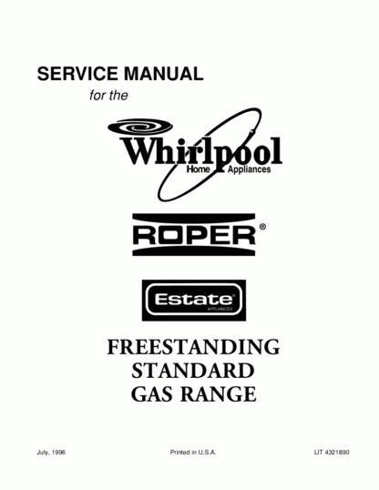 Whirlpool Food Warmer Service Manual 14