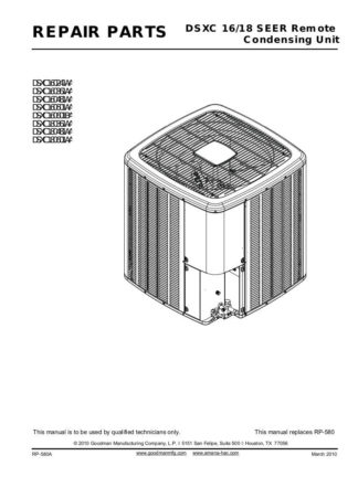 Amana Air Conditioner Parts Manual 06