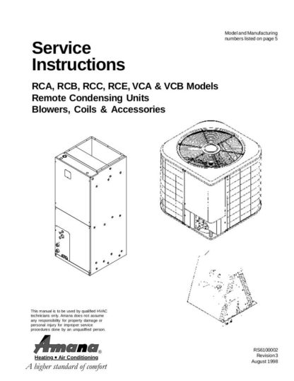 Amana Air Conditioner Parts Manual 07