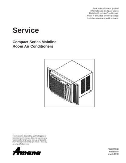Amana Air Conditioner Service Manual 10