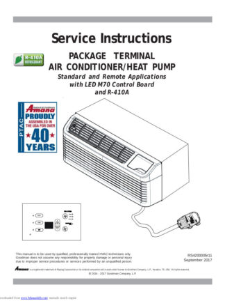 Amana Air Conditioner Service Manual 17