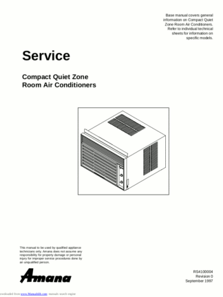 Amana Air Conditioner Service Manual 18
