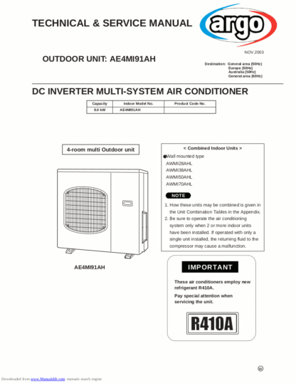 Argo Air Conditioner Service Manual 12
