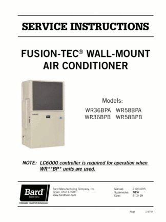 Bard Air Conditioner Service Manual 10
