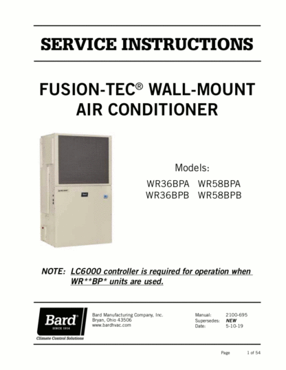 Bard Air Conditioner Service Manual 10