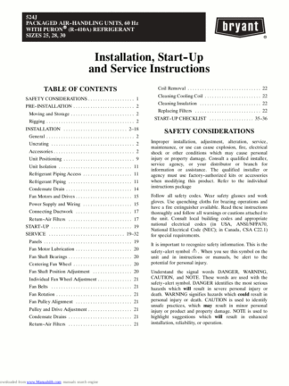 Bryant Air Conditioner Service Manual 04