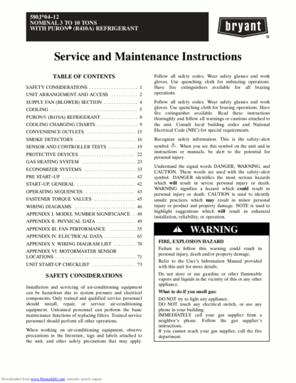 Bryant Air Conditioner Service Manual 12