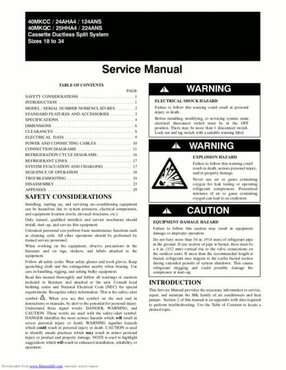 Carrier Air Conditioner Service Manual 27