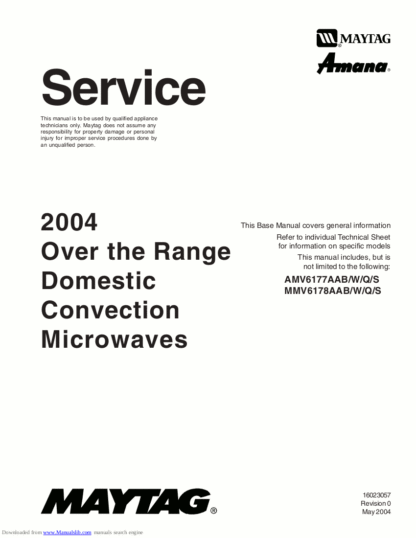 Maytag Microwave Oven Service Manual 17