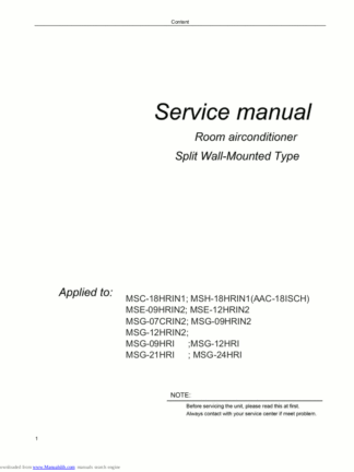 Midea Air Conditioner Service Manual 14