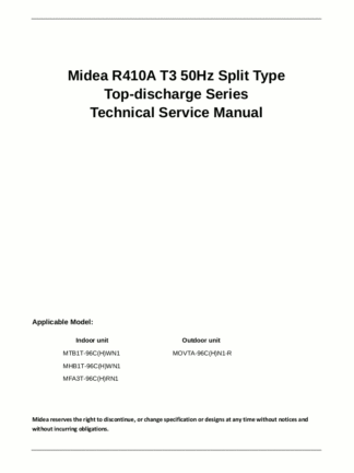 Midea Air Conditioner Service Manual 39