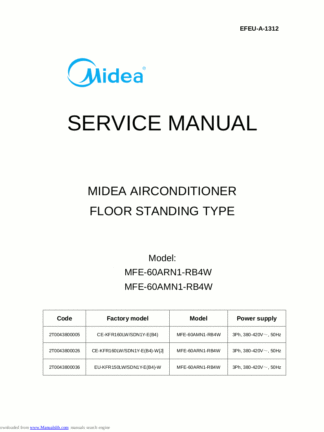 Midea Air Conditioner Service Manual 41