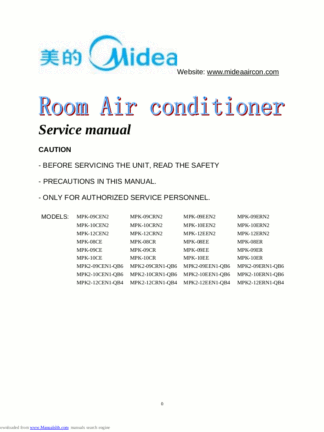 Midea Air Conditioner Service Manual 56