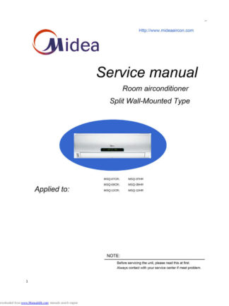 Midea Air Conditioner Service Manual 72