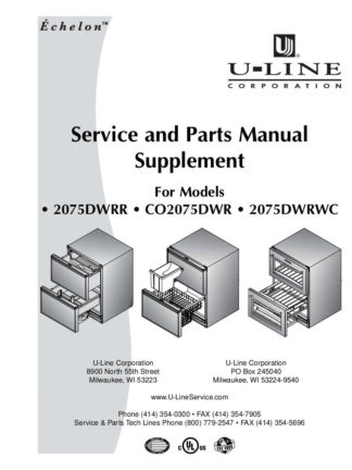 U-Line Air Refrigerator Service Manual Model 06