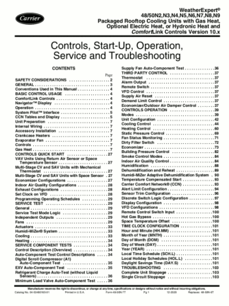 Carrier Air Conditioner Service Manual 109