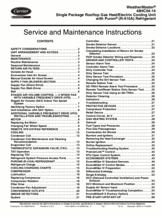 Carrier Air Conditioner Service Manual 111