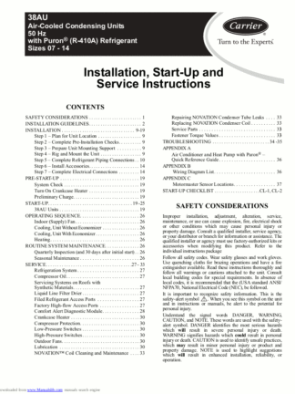Carrier Air Conditioner Service Manual 41