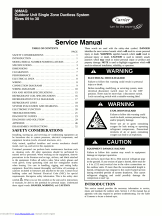 Carrier Air Conditioner Service Manual 56