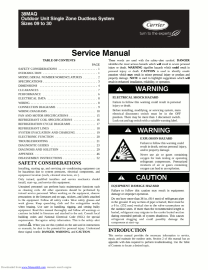 Carrier Air Conditioner Service Manual 56