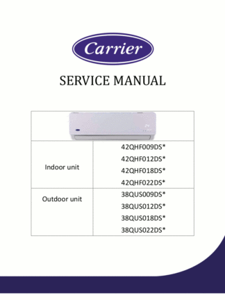 Carrier Air Conditioner Service Manual 70