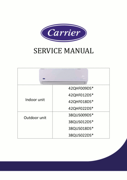 Carrier Air Conditioner Service Manual 70