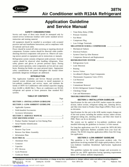 Carrier Air Conditioner Service Manual 72