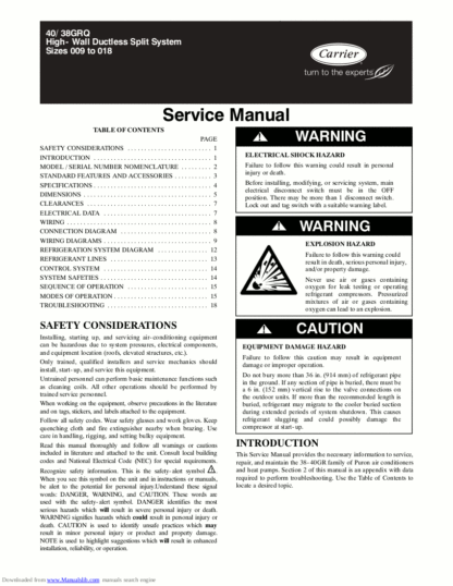 Carrier Air Conditioner Service Manual 77