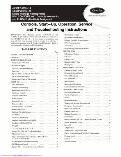 Carrier Air Conditioner Service Manual 83