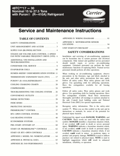 Carrier Air Conditioner Service Manual 84
