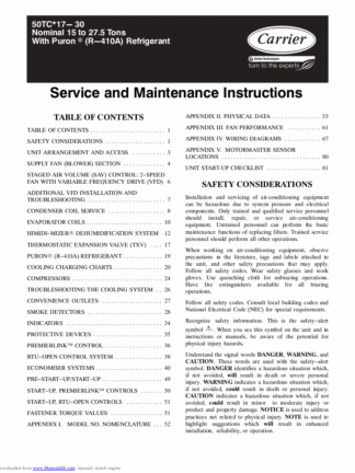 Carrier Air Conditioner Service Manual 92